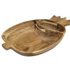 Pineapple-Shaped Wooden Tray