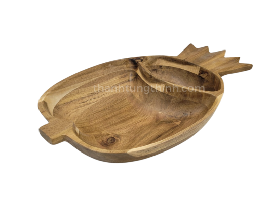 Pineapple-Shaped Wooden Tray