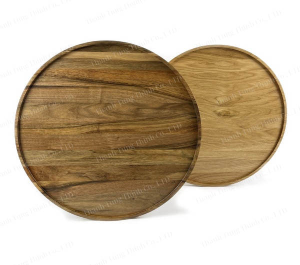 Acacia Round Wooden Trays