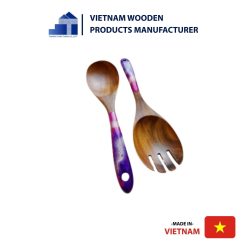 Artisan-crafted wooden epoxy spoons