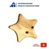 Attractive star-shaped wooden tray