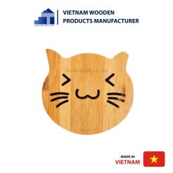 bamboo pot coaster circle shape