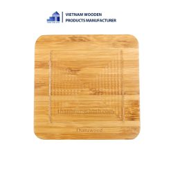 Bamboo Pot Coaster Wave shape