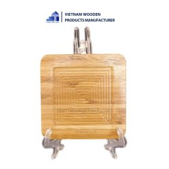 Bamboo Pot Coaster Wave shape 3