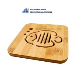 Alternative view of Bamboo Pot Coaster - Square shape