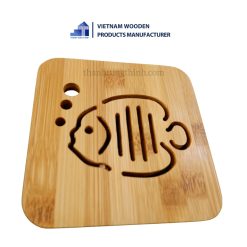 Bamboo Pot Coaster dory shape