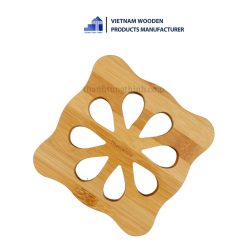 Bamboo Pot Coaster flower shape
