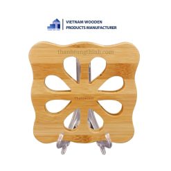 Bamboo Pot Coaster flower shape 3