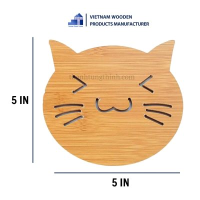 Bamboo Pot Coaster Circle Shape