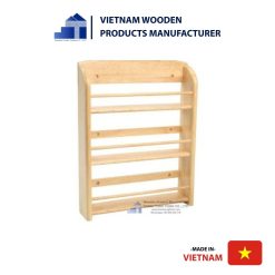 Convenient 3-tier wooden spice rack
