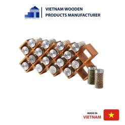 Criss-Cross Wooden Spice Rack to Clean Up Your Bottles in Kitchen