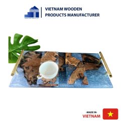 Custom epoxy wood tray design