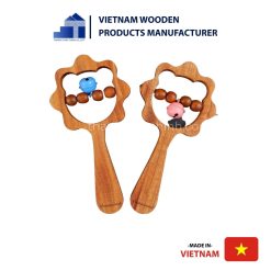 Cute Wooden Baby Rattle Toy Wholesale