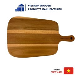Fan-Shaped Wooden Cutting Board with a Handle