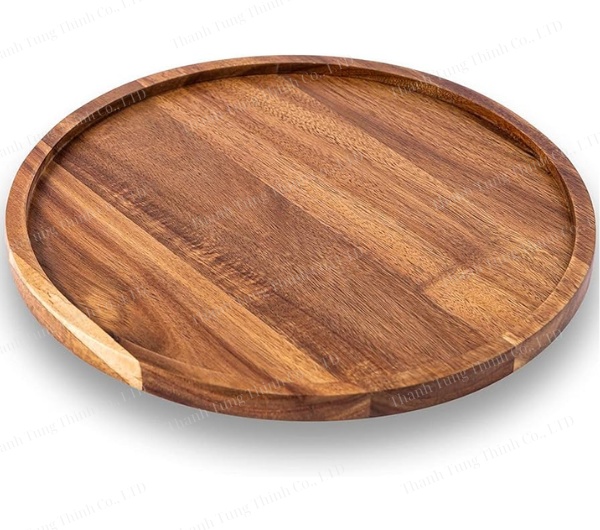 Flat Round Wooden Trays