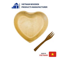 Heart-Shaped Wooden Tray For Honeymoon Couples
