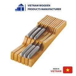 Horizontal Drawer Wooden Knife Block