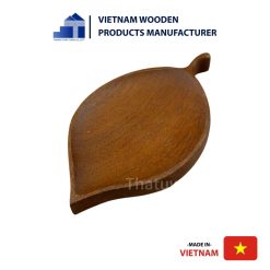 Leaf-Shaped Walnut Wooden Tray