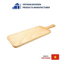 Long Rectangular Wooden Tray with A Handle
