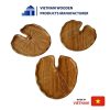 Lotus Leaf-Shaped Wooden Tray