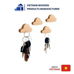 Lovely Cloud Shaped Wooden Key Holder