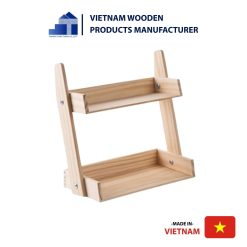 Mini 2-Tier Wooden Spice Rack for simple cooking