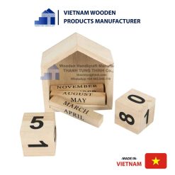 Mini House-Shaped Wooden Calendar