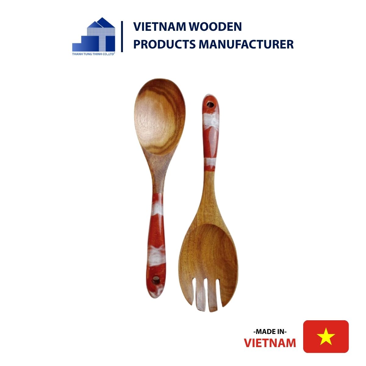 Modern Elegance Epoxy Wooden Spoons
