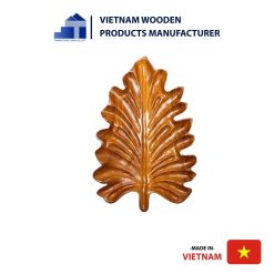 Oak Leaf-Shaped Wooden Tray