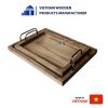 Rectangle Wooden Tray with Metal Handles For Your Kitchen