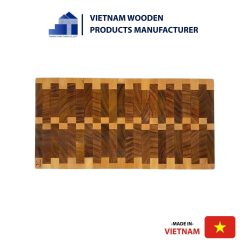 Rectangular Wooden Cutting Board with A Unique Pattern