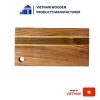 Rectangular Wooden Cutting Board with Brown Wall Hook Cutout