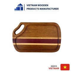 Rectangular Wooden Cutting Board with Rounded Edges