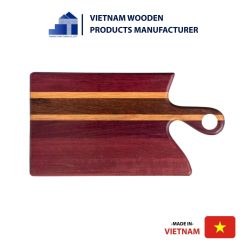 Rectangular Wooden Cutting Board with Yellow Striped