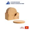 Round Wooden Coaster Set