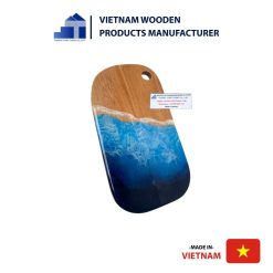 Rounded Corner Rectangle Epoxy Wooden Tray