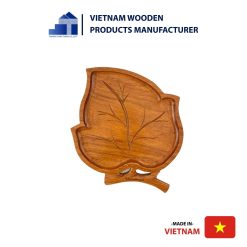 Single Leaf-Shaped Wooden Tray