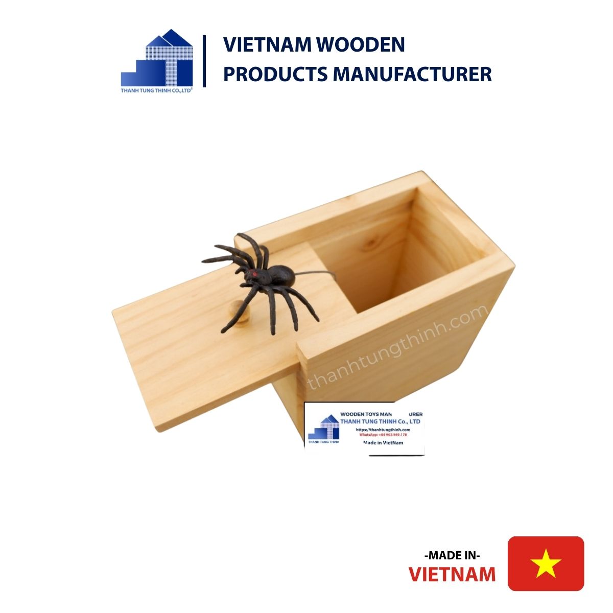 Spider Prank Box – Wholesale Wooden Prank Toy