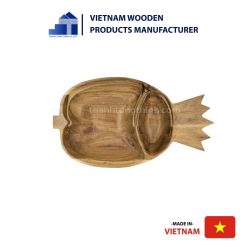Tropical Pineapple-Shaped Wooden Tray
