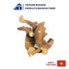 Unique Wooden Crocodile Toy with Wheels