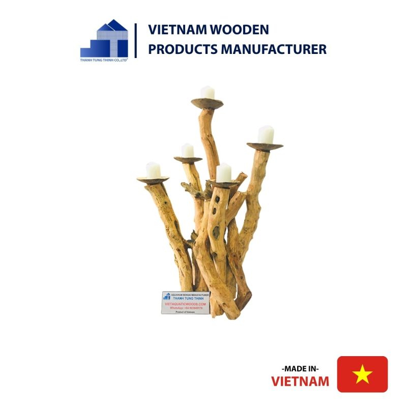 Vertical Driftwood Candle Holder