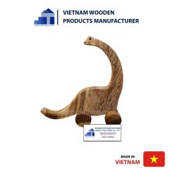 Wooden Dinosaur Toy With Wheels