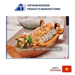Wooden Food Boat Model For Your Restaurant Decoration