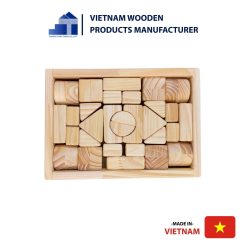 Wooden Geometric Block Toy Set – Creative Toys for Kids