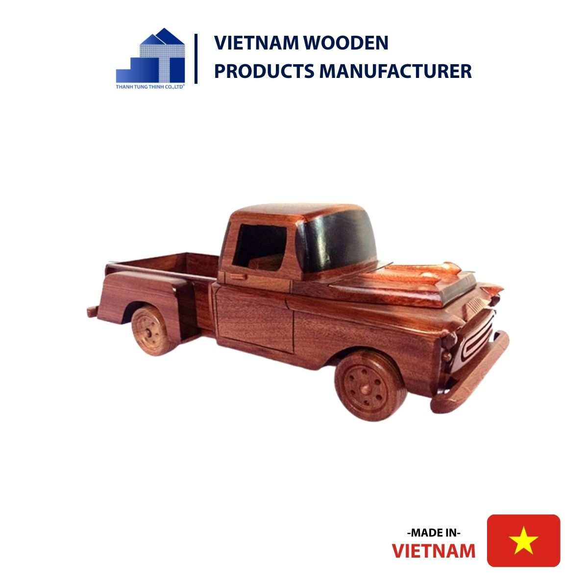 Wooden Pick-Up Truck Model