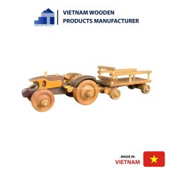 Wooden Tractor and Trailer Toy