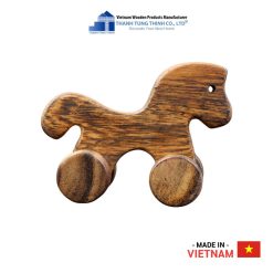 Adorable Wooden Horse Toy with Wheels Thanh Tung Thinh