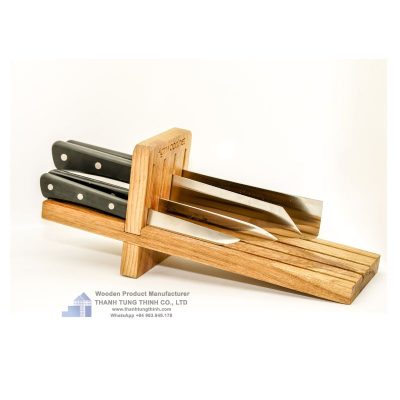 Wooden Knife Block To Arrange Your Kitchen