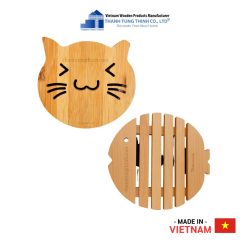 Bamboo Pot Coaster Circle Shape Thanh Tung Thinh