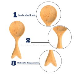 Mini Dolphin-Shaped Wooden Spoon